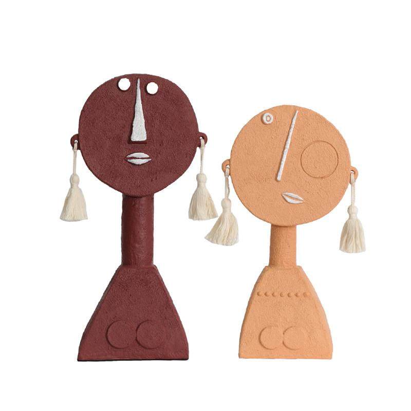 创意侘寂复古抽象耳环人摆件流苏情侣宿客厅电视柜设计师家居饰品,家居饰品,装饰摆件,淘宝优惠券,粉丝福利购,淘宝优惠卷