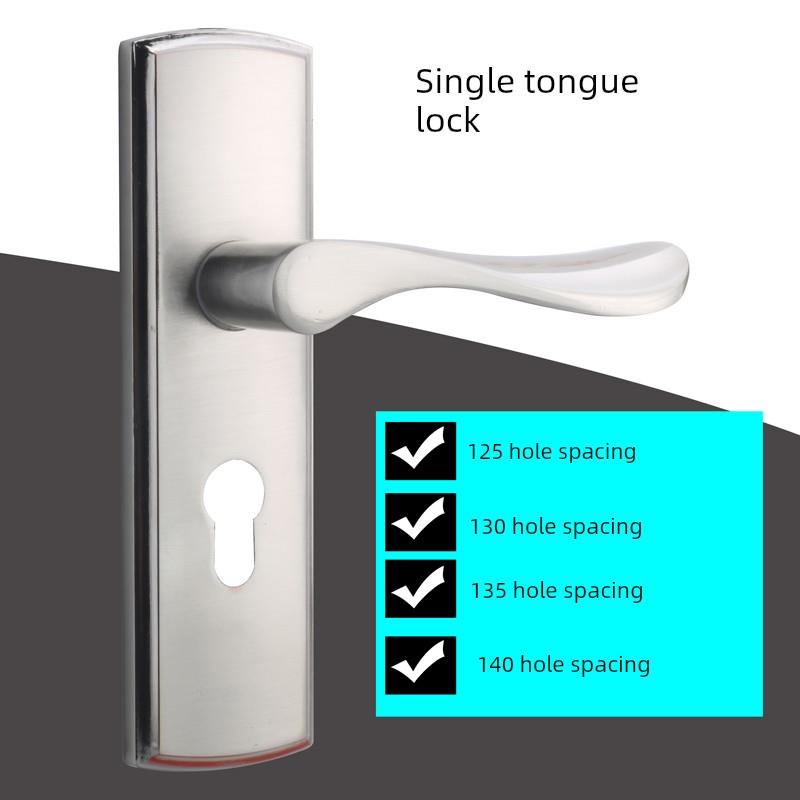 室内木门锁厕所铝合金卫生间带钥匙通用型老式单舌锁140孔距