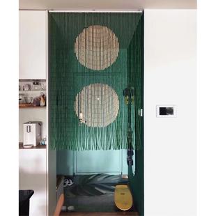 全竹节转运帘 做圆形图案竹帘柜子帘卧室帘定制 玄关屏风隔断门帘