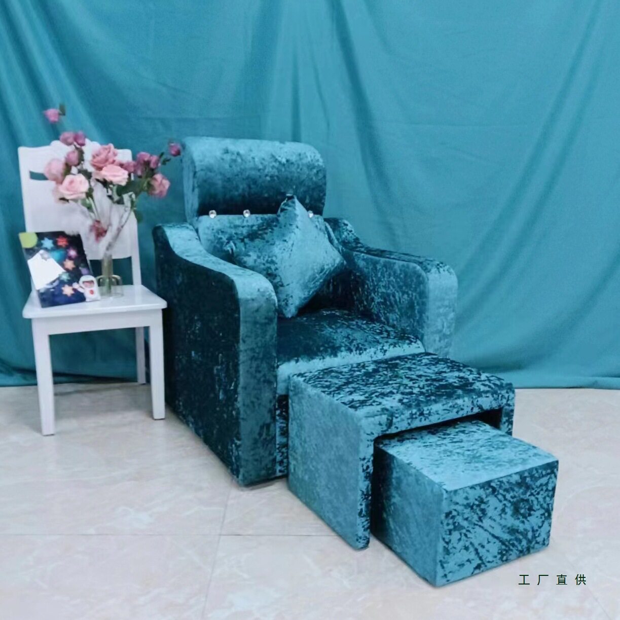 美甲足浴足疗做脚沙发躺椅可躺固定美甲沙发椅沐足沙发洗脚美睫椅