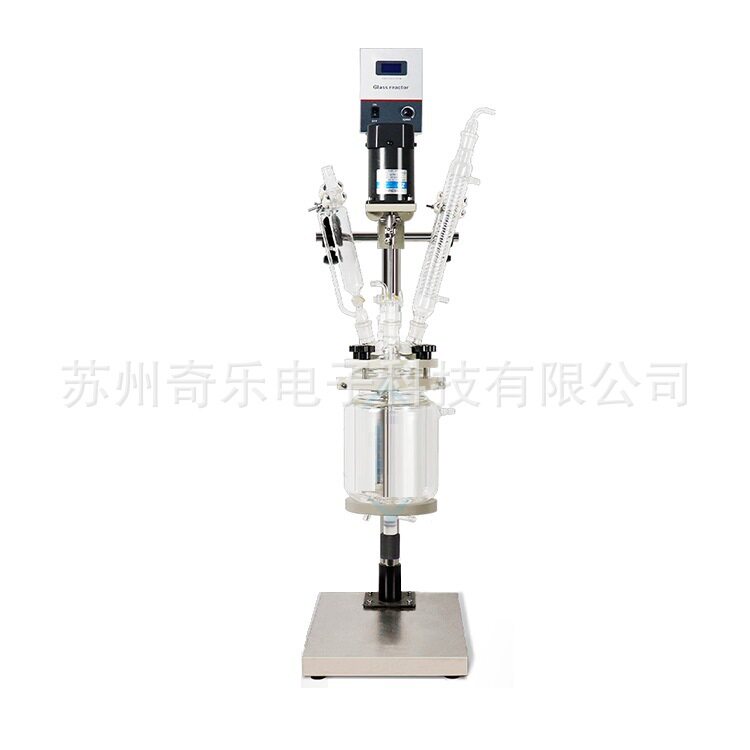 SF-5L电加热玻璃蒸馏反应器实验室双层玻璃反应釜