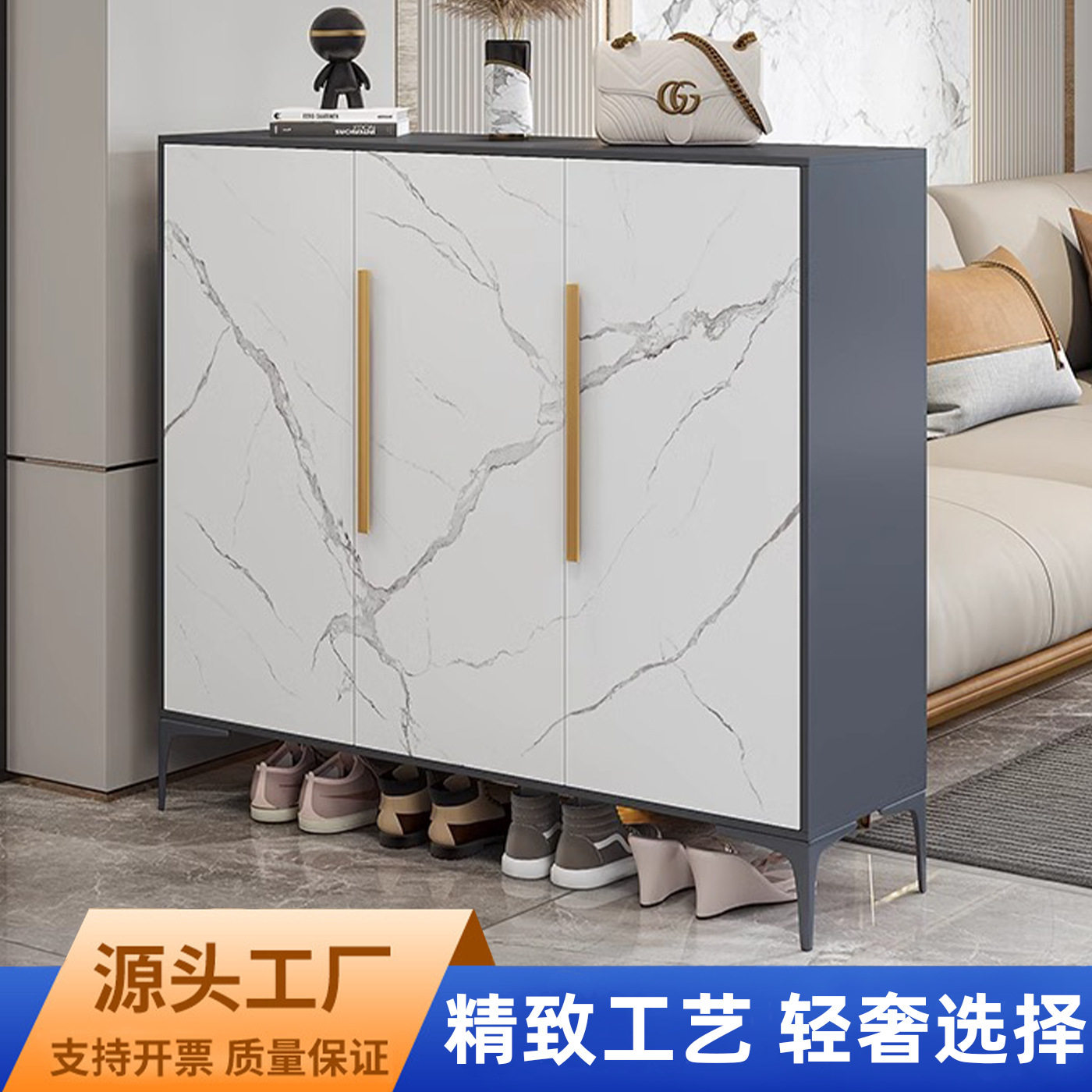 钢制鞋柜现代简约门厅柜隔断玄关柜简约装饰门厅柜铁艺鞋柜储物柜