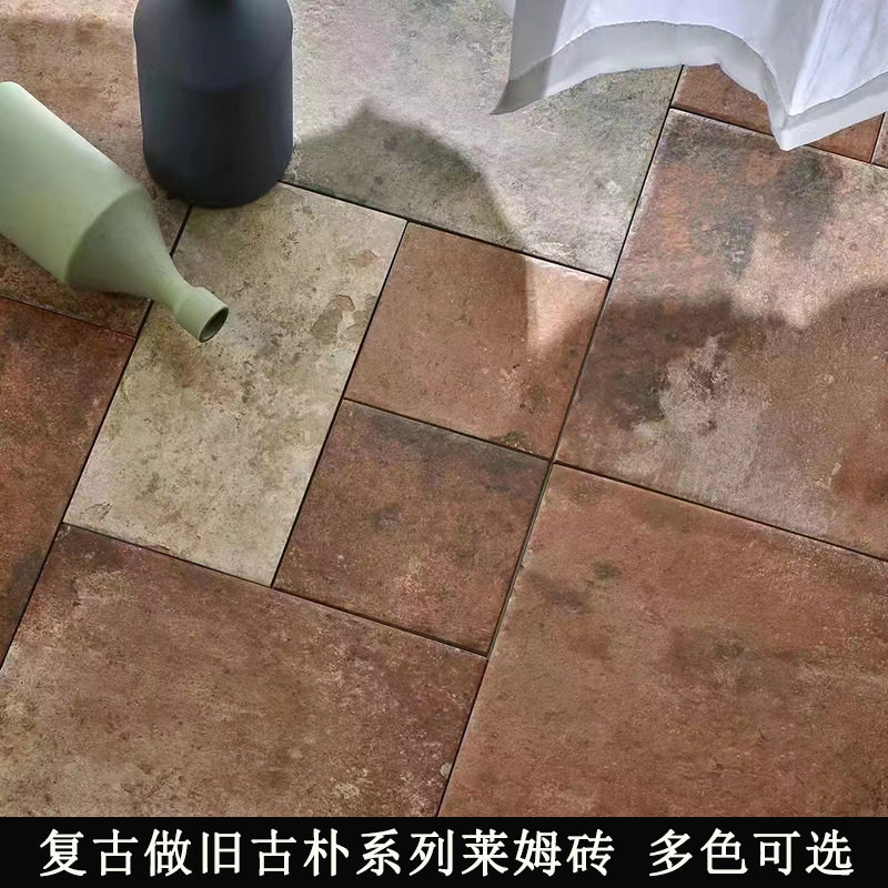 复古做旧庭院砖斑驳感古堡地砖客餐厅花园阳台咖啡厅瓷砖厨房墙砖
