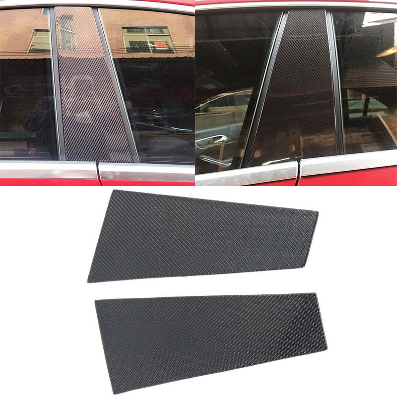 适用于奔驰CLA CLA220 CLA260 CLA45 真碳纤维改装B柱 车窗装饰贴