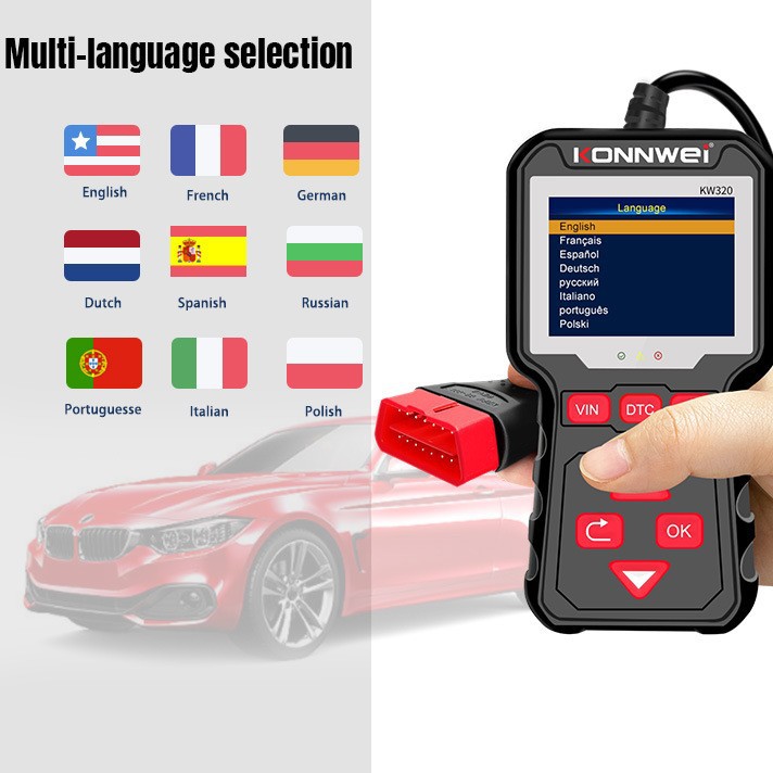 KONNWEI KW320汽车读码器读码卡诊断器修理工具汽车配件汽车电子