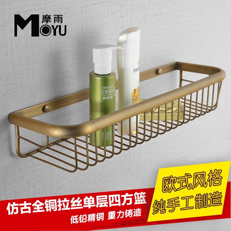 全铜超厚单层网篮欧式仿古网篮置物架