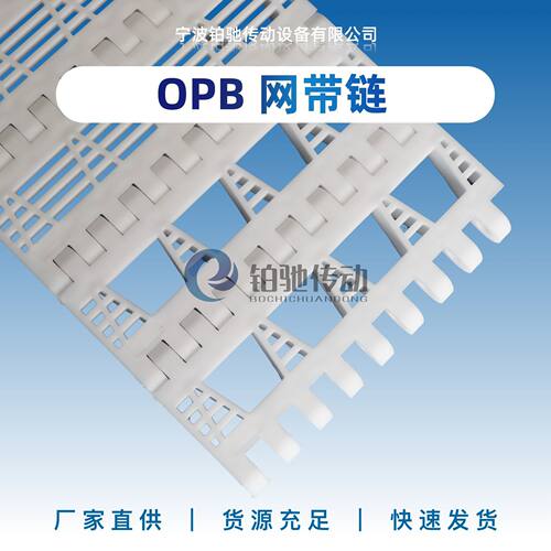 铂驰传动OPB系列平板平格圆孔大孔网带输送机械设备塑料链板配件