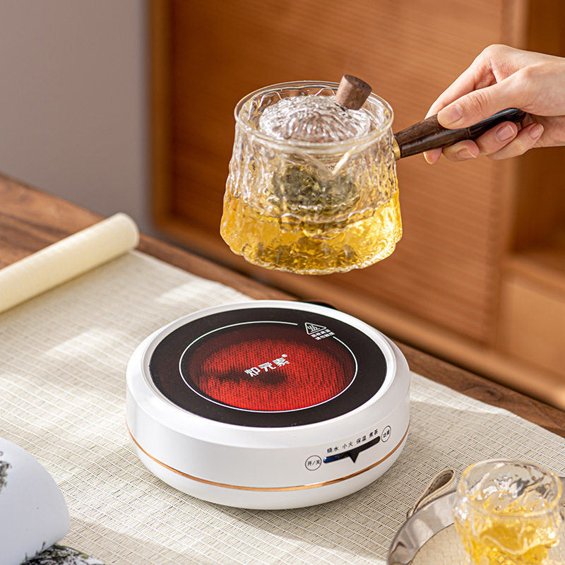 玻璃泡茶壶侧把过滤茶水分离煮茶器可电陶炉加热烧水壶耐高温茶具