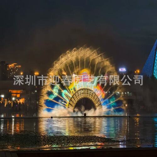 水幕电影投影全息水舞电影灯光秀互动投影纱幕3D裸眼户外景区纱幕