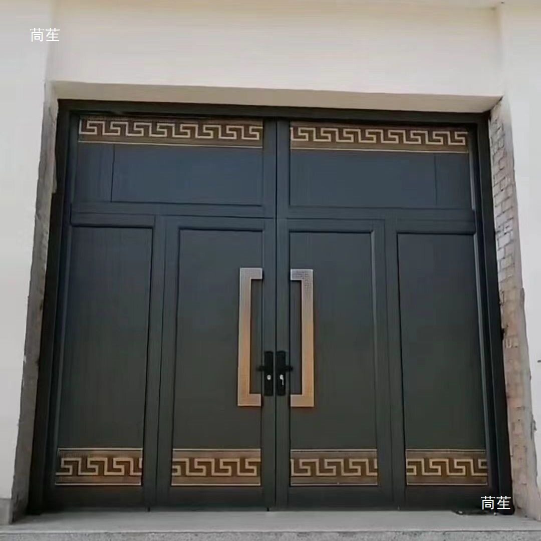 大门大进户门铁门双开门大门对开门中式农村复古烤漆自建房垒德株