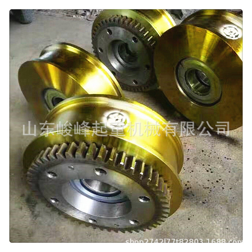 起重机配件 厂家销售 单缘表面淬火锻钢车轮组 起重机单缘轮