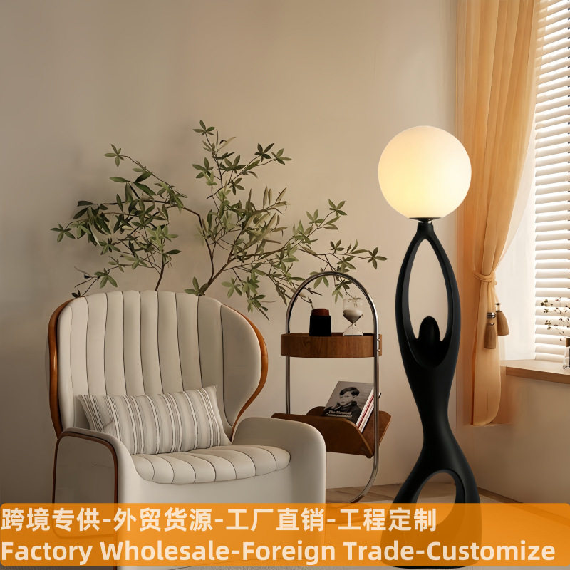 工厂批发落地灯美式复古艺术设计师款客厅灯法式沙发旁装饰卧室灯