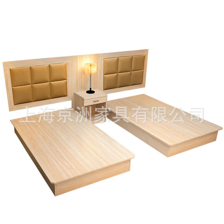 酒店式家具 专业定制汉庭快捷经济型连锁酒店家具板式床成套客房