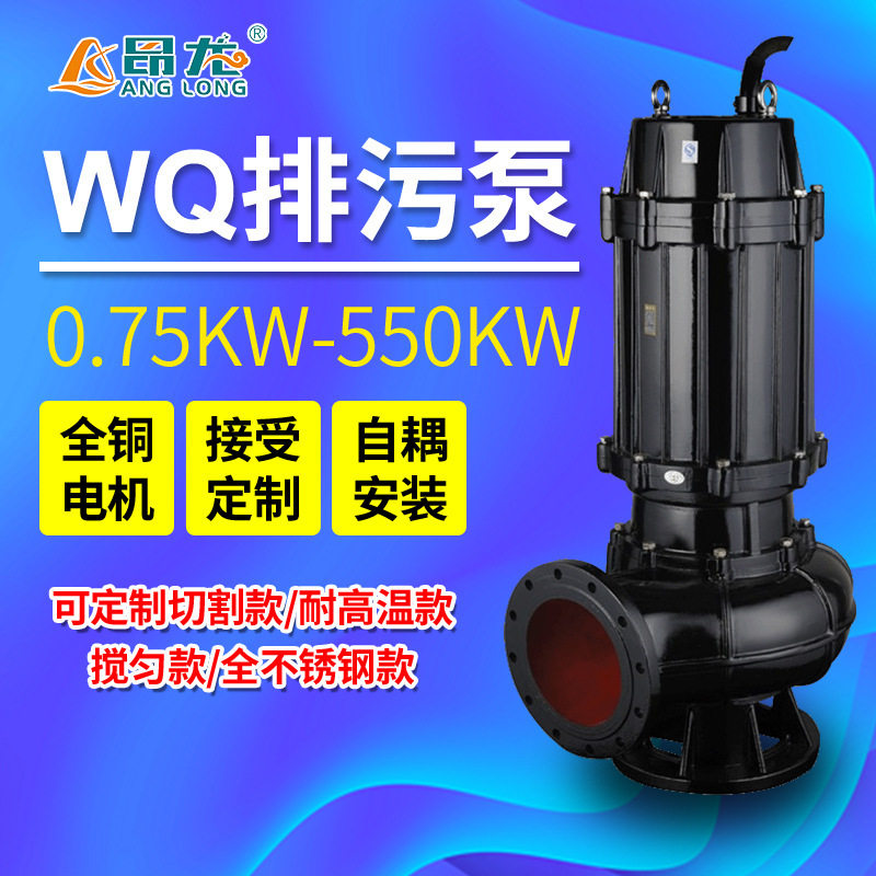 WQ潜水排污泵 2寸农田灌溉小型家用水泵 地下室污水提升泵380v