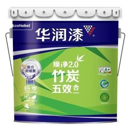 华润漆焕净竹炭五合一内墙乳胶漆墙面漆墙纸油漆家庭装修办公室