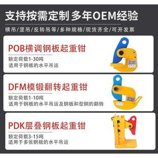QS双板钢板起重钳合金钢水平吊运钢板构造物吊具钢板铁板夹钳吊钳