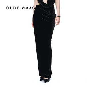 优雅随性丝绒垂坠半裙 25秋冬新款 OUDE WAAG