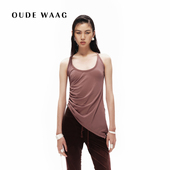 亲肤露背不对称抽褶不对称女装 OUDE WAAG 背心
