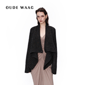 OUDE 独特优雅柔软保暖粗螺纹花纱针织开衫 WAAG 25秋冬新款