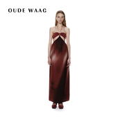 OUDE 连衣裙 优雅设计抹胸挂脖针织女装 WAAG 25春夏