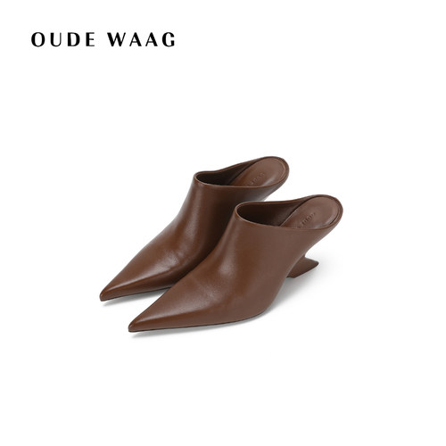 OUDE WAAG  高跟羊皮尖头女士穆勒鞋