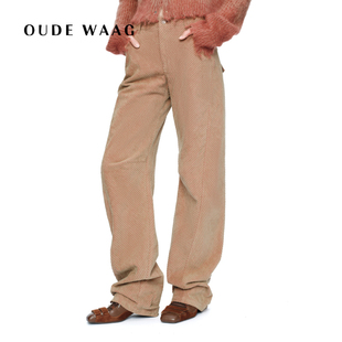 摩登休闲随性质感坑条灯芯绒弯刀长裤 25秋冬新款 WAAG OUDE