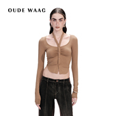 OUDE 上衣 优雅精致亲肤挂脖长袖 WAAG 26春夏新款