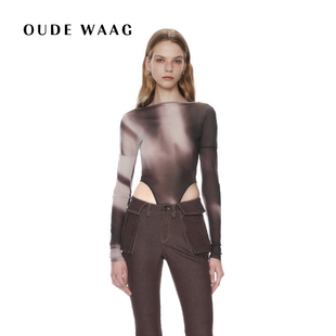 网纱透视抽象印花女装 25春夏 连体衣 WAAG OUDE