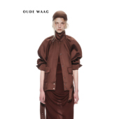 OUDE 牛仔夹克 复古做旧设计茧型廓形水洗工装 WAAG 25早秋新款