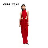 高级优雅感垂坠纽结贝壳女装 连衣裙 WAAG 经典 林允同款 OUDE