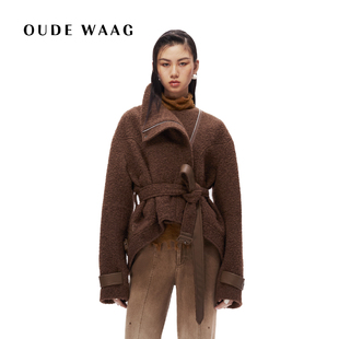 夹克 高级肌理感不对称毛呢女装 OUDE WAAG