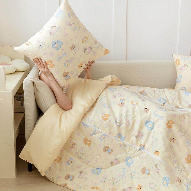 全棉抱枕被子两用纯棉二合一办公室午睡毯子汽车用空调被靠垫枕头