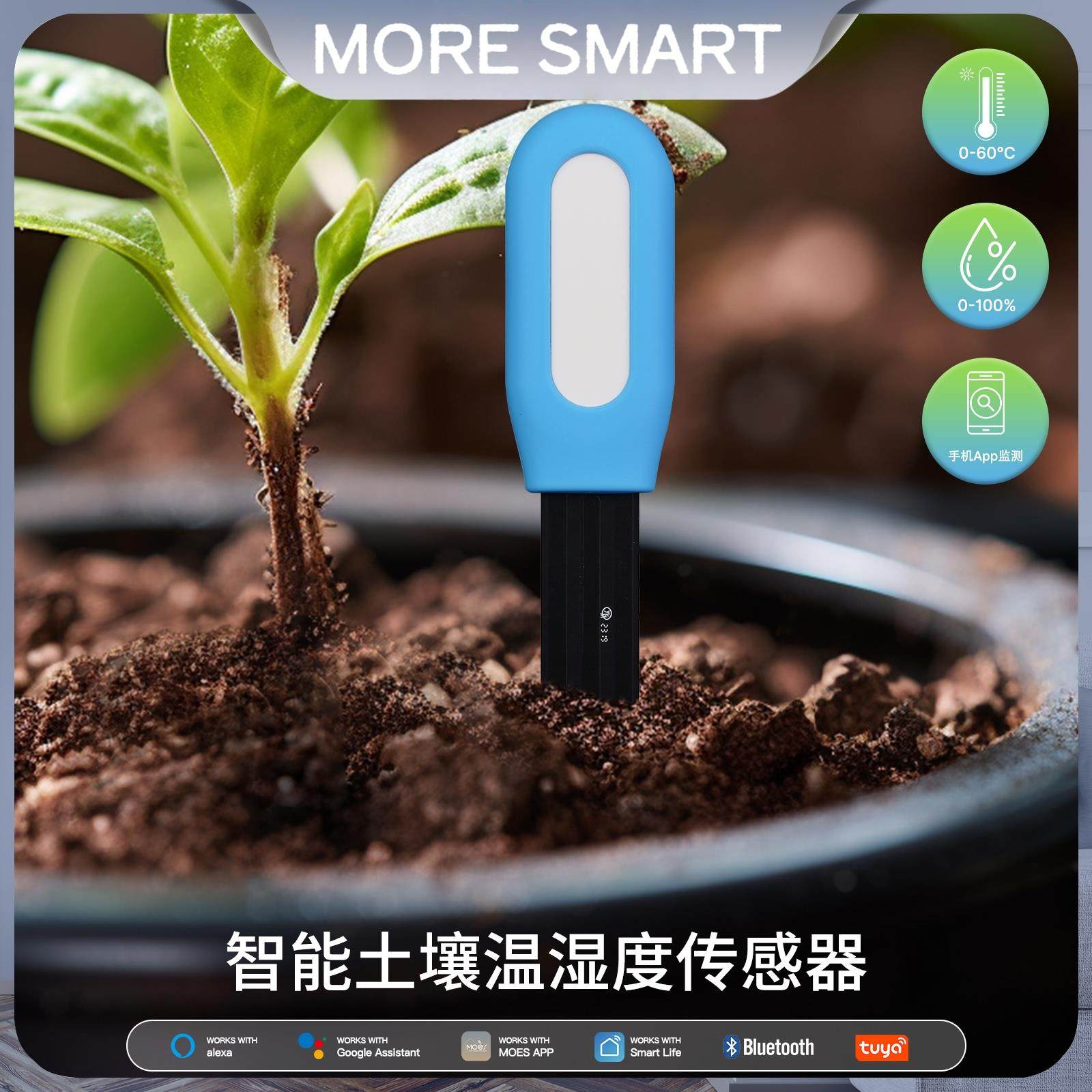 涂鸦蓝牙土壤温湿度感测器智能温湿度检测仪低电量报警APP监控