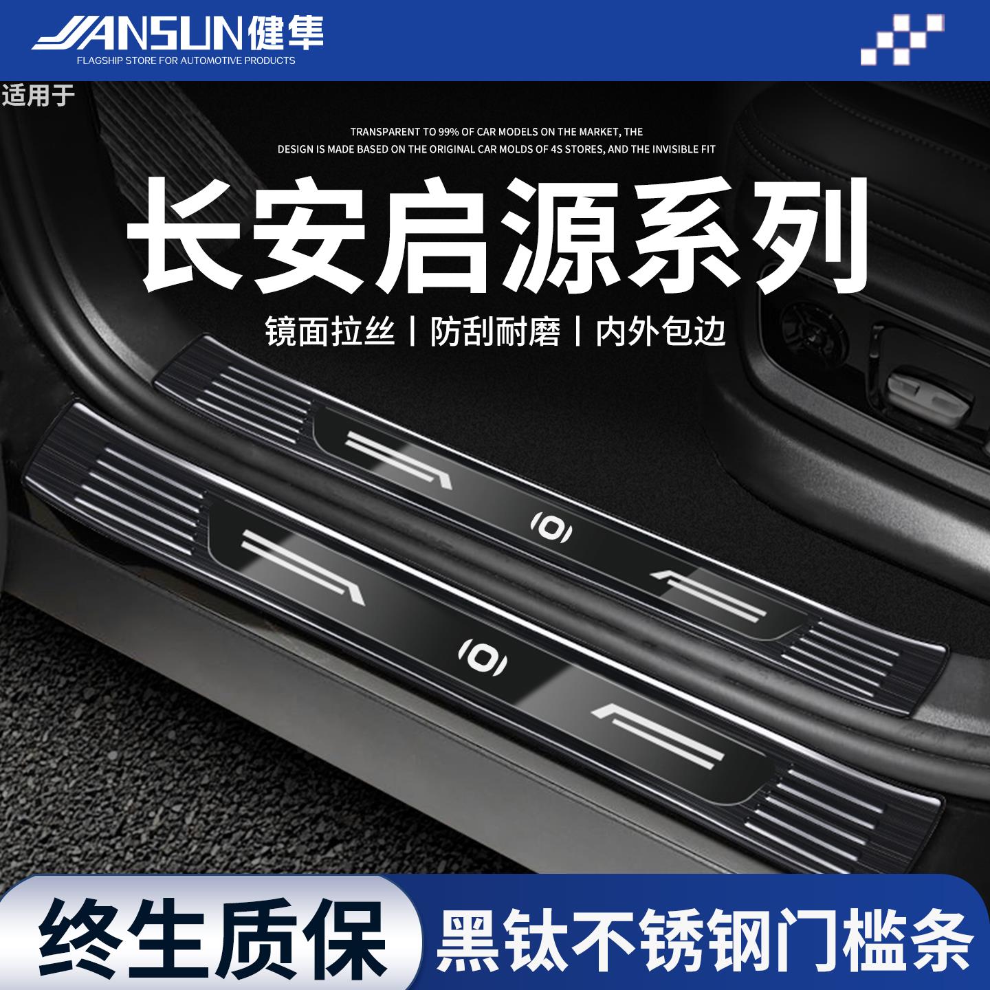 适配长安启源Q07迎宾踏板Q05不锈钢门槛条A07保护防踩A05配件E07