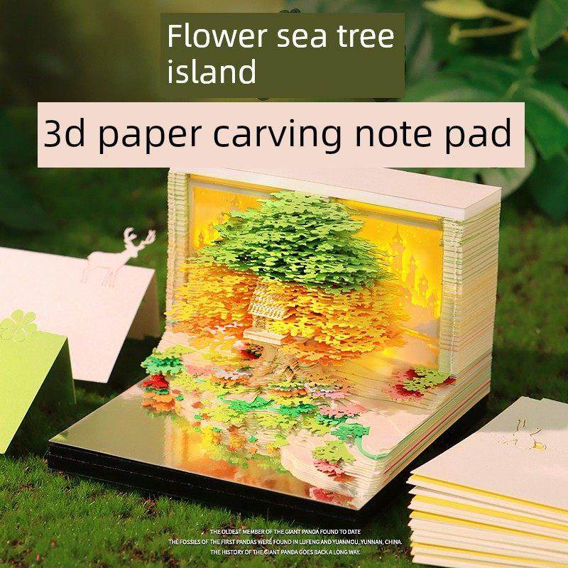 2026年树屋纸雕日历文创礼品手撕便利贴创意桌面摆件3d立体便签本,文具电教/文化用品/商务用品,立体便签/3D纸雕,淘宝优惠券,粉丝福利购,淘宝优惠卷