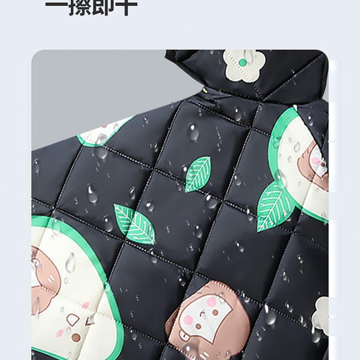 电动车挡风被冬季加厚加绒防水护肩护脖亲子带小孩电瓶车摩托车