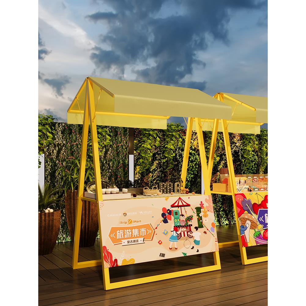 集市移动摊位架景区旅游景点售卖摆摊架户外展示架夜市活动促销架