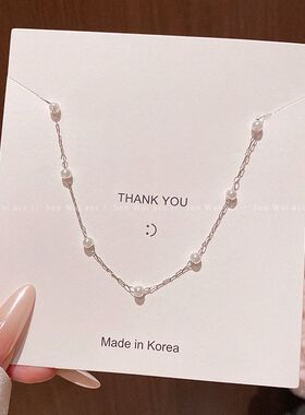 满天星小珍珠项链女设计感小众