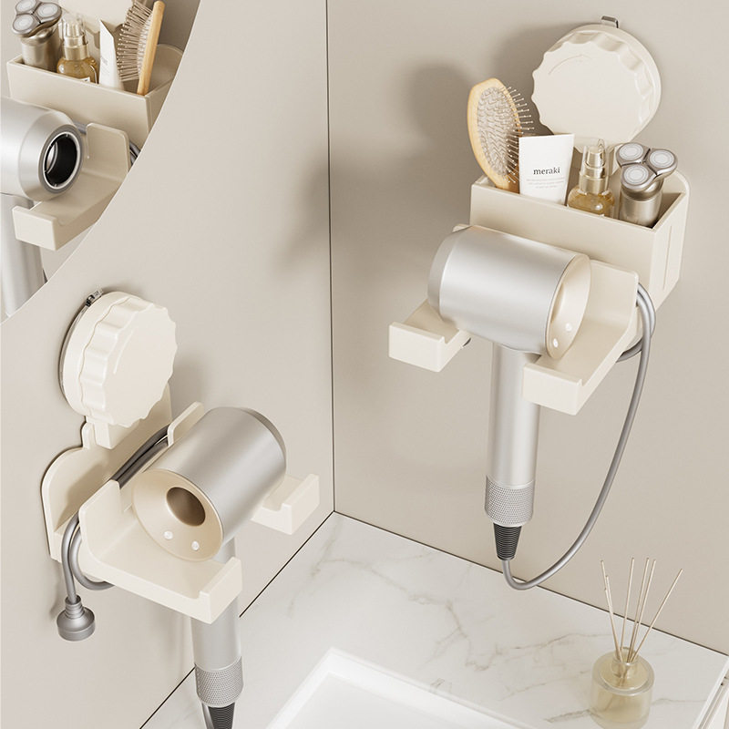 吸盘吹风机支架置物架免打孔卫生间壁挂浴室戴森放电风筒收纳挂架