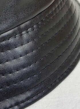 极速Adult Summer Foldable Bucket Hats Women Winter Faux Leat