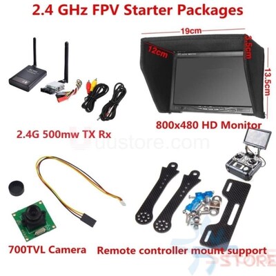 极速2.4 GHz FPV Starter Packages - 4km 500mw Wireless FPV Tr