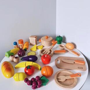 极速l出看水果蔬童菜切切切切乐木制磁性 5岁 婴儿过家家厨口房1