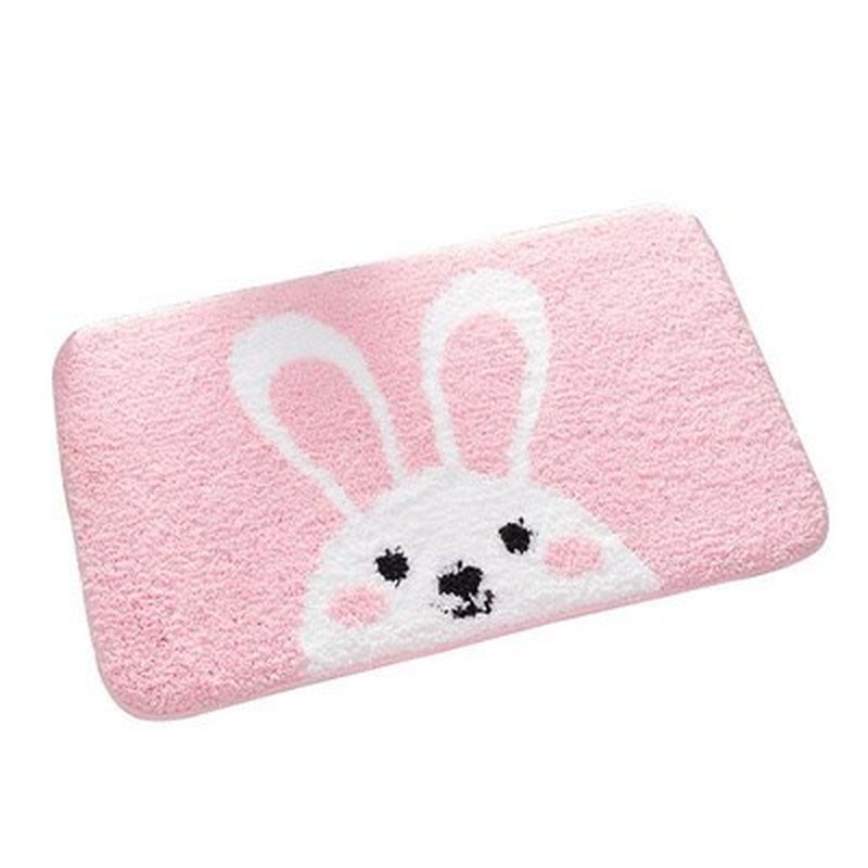 Lovely girl heart pink carpet suction door mat bathroom