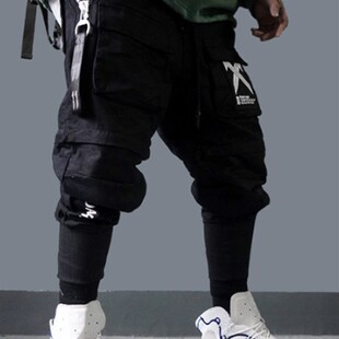 极速PFNW Style Dark Pants Cargo Mens Harem Hop Str Hihg Hip