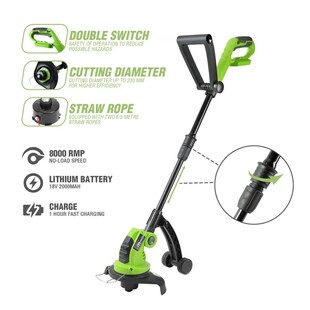 Trimmer Grass Cordless Trim 2000mAh Electric 18V 极速WORKPRO