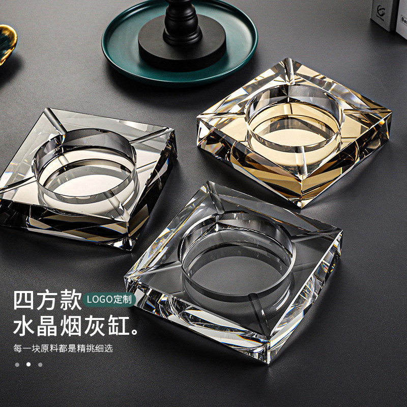 欧式创意水晶玻璃大号烟灰缸