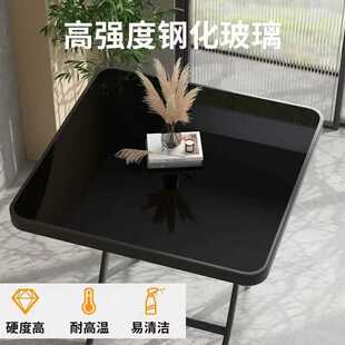 小户型家用餐桌户外餐桌多功能摆摊折叠桌小型方桌简易阳台圆桌子