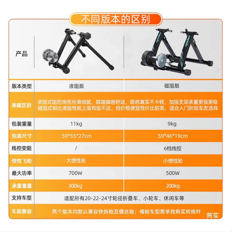 20/22/24寸折叠自行车室内骑行台小轮车滚筒静音训练台家用骑行架