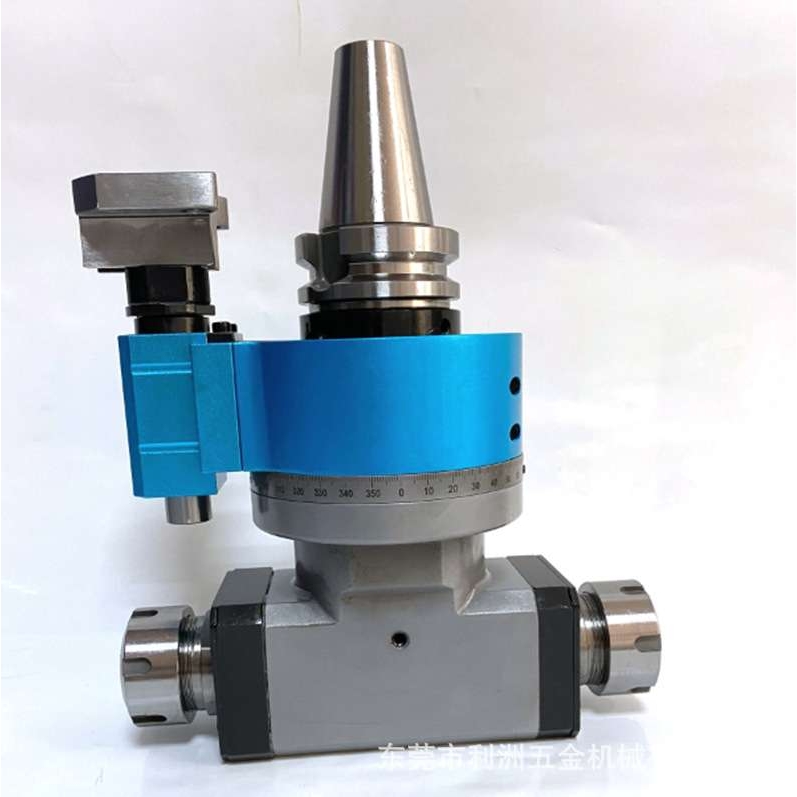 LZOU侧铣头90度双输出型角度头BT40 BT50-AG90-ER16X2-120 横铣头