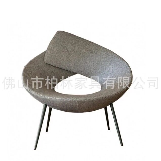 北欧个性简约布艺椅,客厅接待懒人小椅子卧室阳台休闲沙发椅子